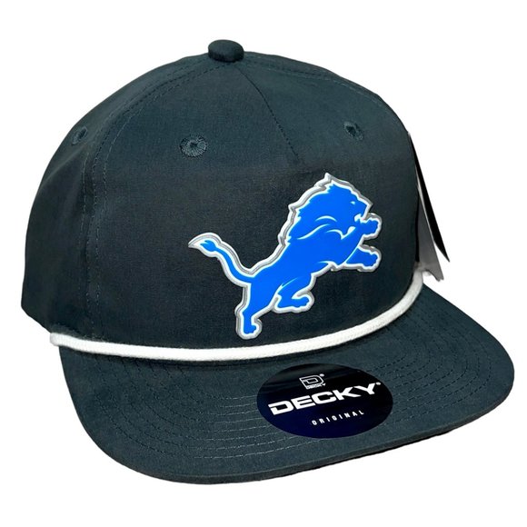 Detroit Lions 3D Classic Rope Hat- Charcoal/ White - Picture 3 of 4